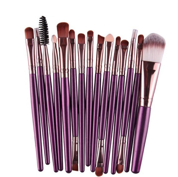 15Pcs Cosmetic Makeup Brush